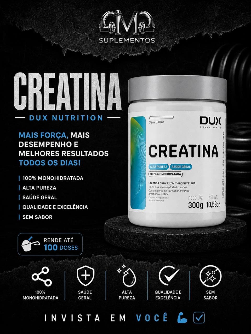 Creatina Monohidratada 300g