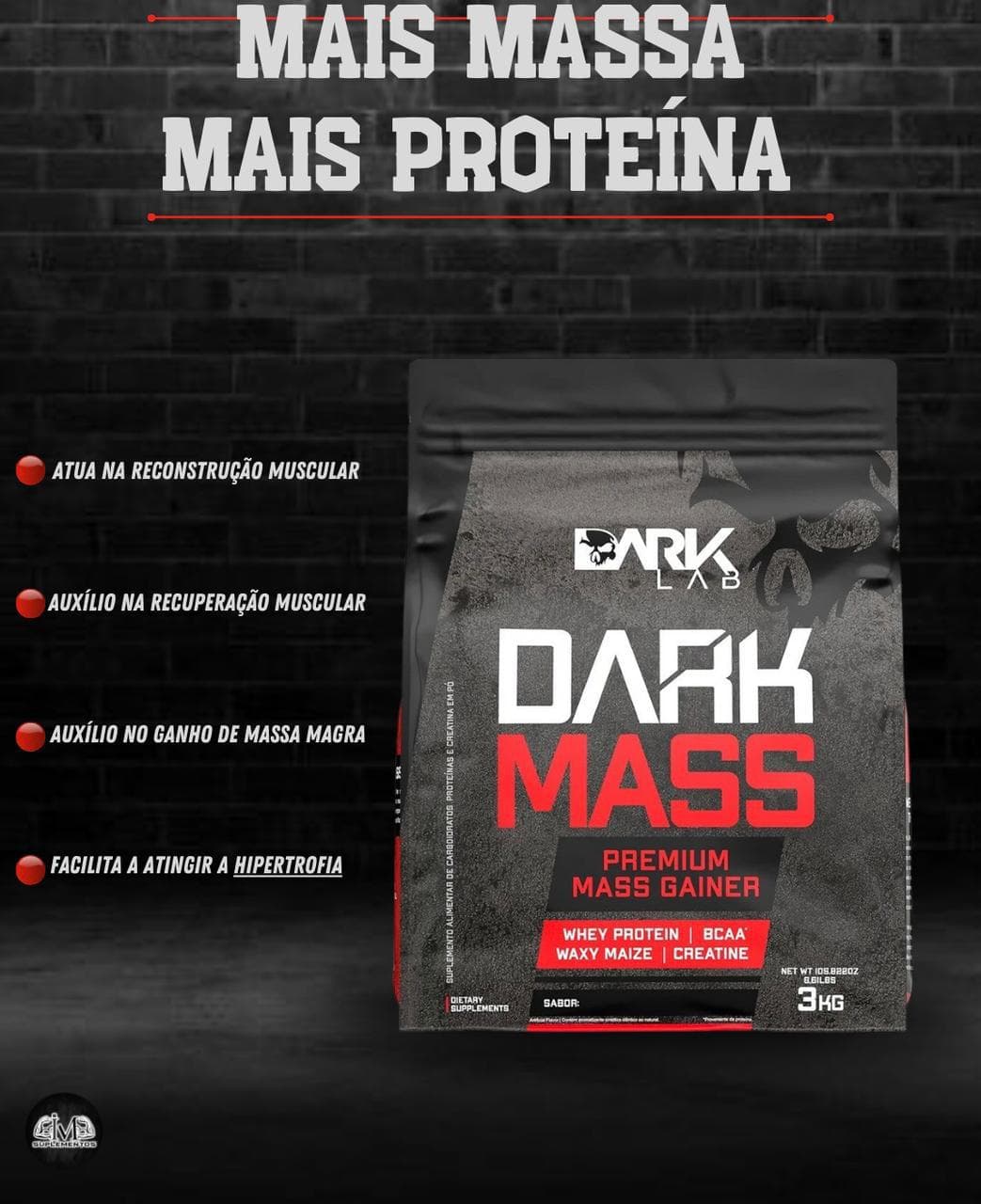 Dark Mass Ganho de Massa 3kg