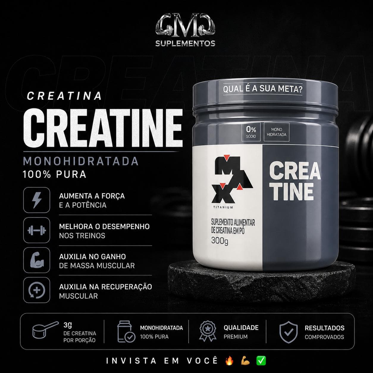 Creatine Monohidratada 300g